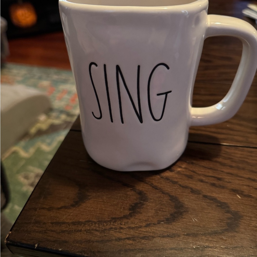 Rae Dunn White 'Sing' Mug